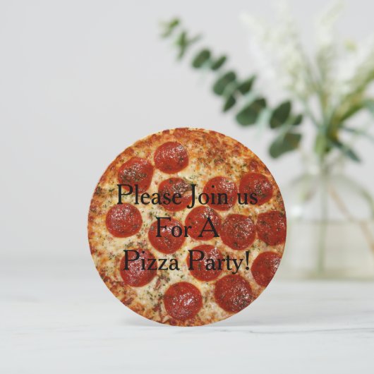 Invitations Pizza Party (Debout devant)