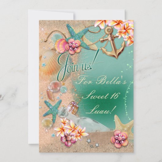 Invitations plage et Luau (Devant)