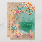 Invitations plage et Luau (Devant / Derrière)