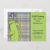 Invitations Plaid Golf (Devant / Derrière)