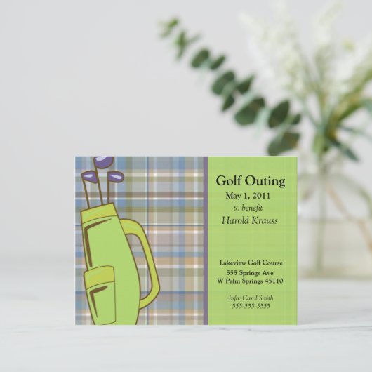 Invitations Plaid Golf (Debout devant)
