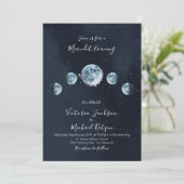 invitations Pleine Lune céleste et Étoiles (Debout devant)