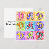 Invitations - Pop Art DAD (Devant / Derrière)