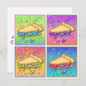 Invitations - Pop Art Pièce de tarte (Devant / Derrière)