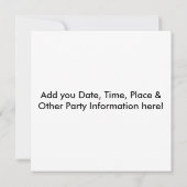 Invitations - Pop Art Pièce de tarte (Dos)