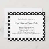 Invitations Posh noir et blanc Polka Dot (Dos)