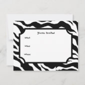 Invitations posters de animaux (Dos)