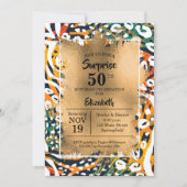 Invitations Posters de animaux du 50e anniversaire (Devant)