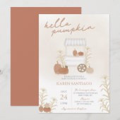 Invitations pour Baby Shower de Hello Pumpkin auto (Devant / Derrière)