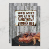 Invitations pour barbecue d'été (Devant / Derrière)