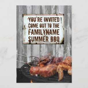 Invitations pour barbecue d'été