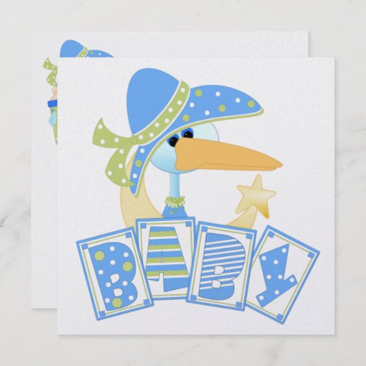 Invitations pour bébés (Devant / Derrière)