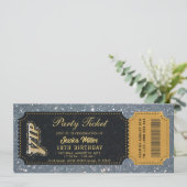 invitations pour billet de fête doré (Debout devant)