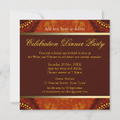 Invitations pour dîner spécial tribal bio (Dos)