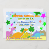 Invitations pour Dinosaur 3e anniversaire (Dos)