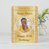 Invitations pour elle, 50e anniversaire de femme,  (Debout devant)