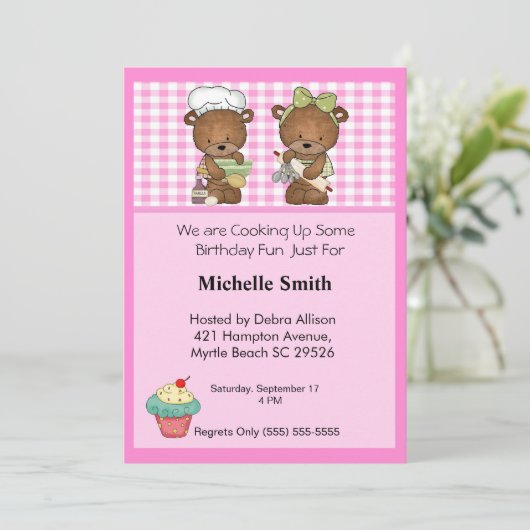 Invitations pour enfants Chefs Anniversaire (Debout devant)