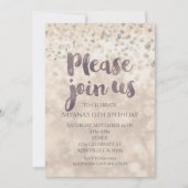 Invitations pour fête avec paillettes et confettis (Devant)