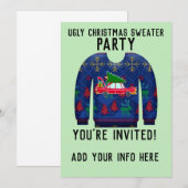 INVITATIONS POUR FÊTE DE NOËL AU PULL-OVER MOCHE (Devant / Derrière)