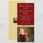 Invitations pour fêtes de Noël ou de Noël (Devant / Derrière)