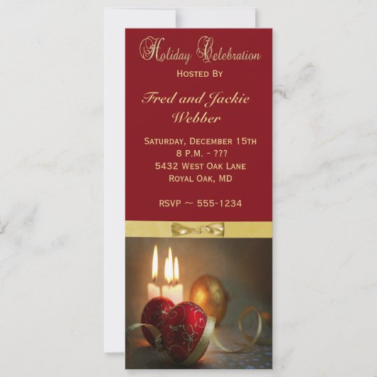 Invitations pour fêtes de Noël ou de Noël (Devant)