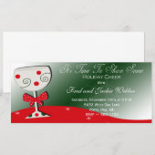 Invitations pour fêtes de Noël ou de Noël (Devant / Derrière)