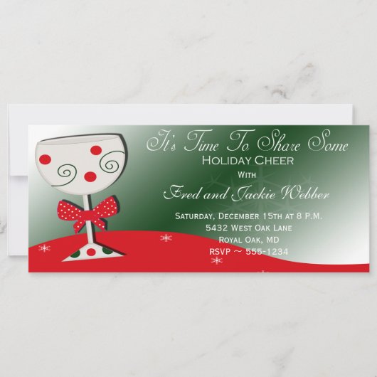 Invitations pour fêtes de Noël ou de Noël (Devant)