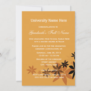 Invitations pour la cérémonie de remise des diplôm