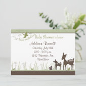 Invitations pour la douche aux cerfs de maman et d (Debout devant)
