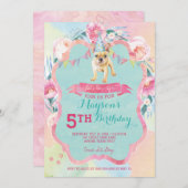 Invitations pour la fête d'anniversaire de Chien c (Devant / Derrière)