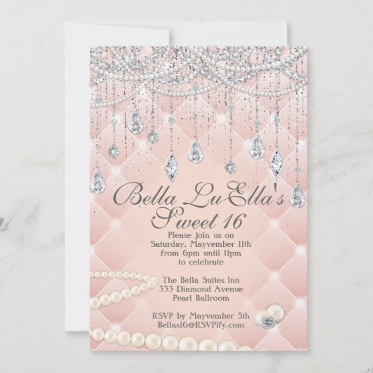 Invitations pour la fête d'anniversaire de Diamond (Devant)