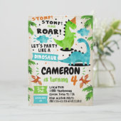 Invitations pour la fête d'anniversaire de Dinosau (Debout devant)