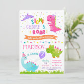 Invitations pour la fête d'anniversaire de Dinosau (Debout devant)