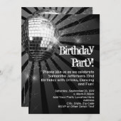 Invitations pour la fête d'anniversaire de Disco D (Devant / Derrière)