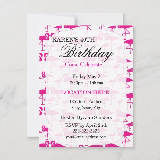 Invitations pour la fête d'anniversaire de flamand (Devant)