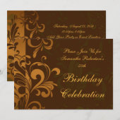 Invitations pour la fête d'anniversaire de la chât (Devant / Derrière)