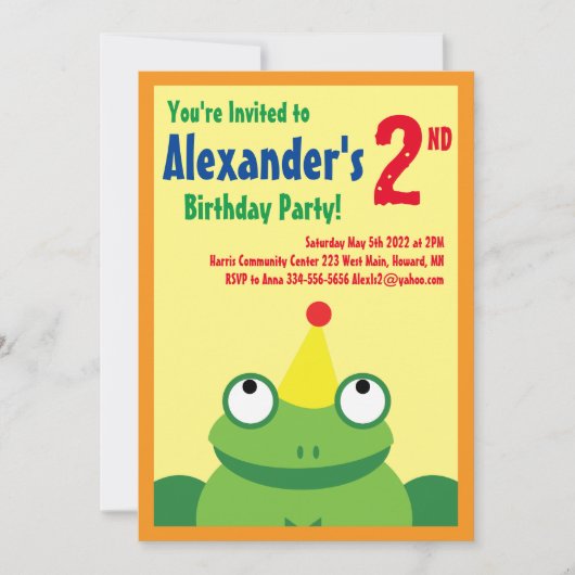 Invitations pour la fête d'anniversaire de l'anima (Devant)