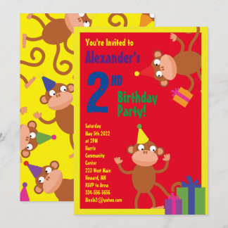 Invitations pour la fête d'anniversaire de l'anima