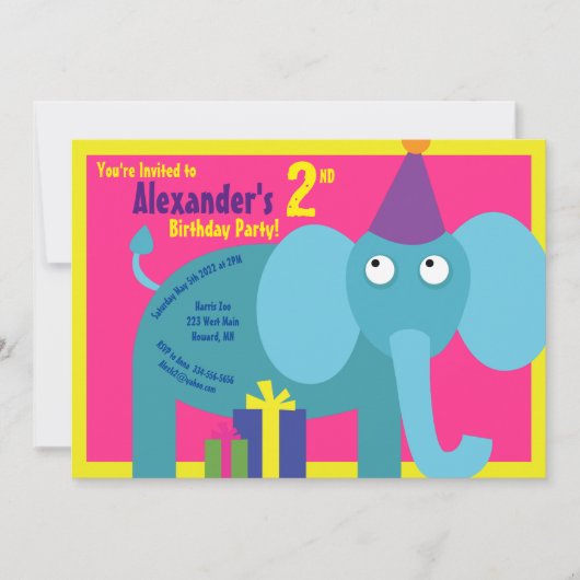 Invitations pour la fête d'anniversaire de l'anima (Devant)