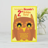 Invitations pour la fête d'anniversaire de Owl Ani (Debout devant)