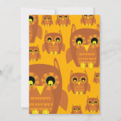 Invitations pour la fête d'anniversaire de Owl Ani (Dos)