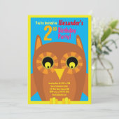 Invitations pour la fête d'anniversaire de Owl Ani (Debout devant)