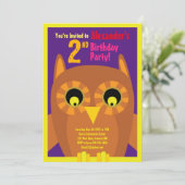 Invitations pour la fête d'anniversaire de Owl Ani (Debout devant)