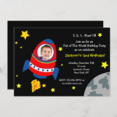 Invitations pour la fête d'anniversaire de Rocket  (Devant / Derrière)