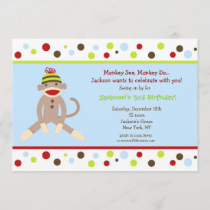 Invitations pour la fête d'anniversaire de Sock Mo