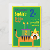 Invitations pour la fête d'anniversaire de Tiger A (Devant)