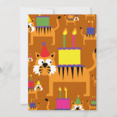 Invitations pour la fête d'anniversaire de Tiger A (Dos)