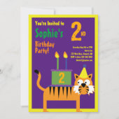Invitations pour la fête d'anniversaire de Tiger A (Devant)