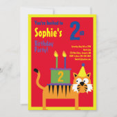 Invitations pour la fête d'anniversaire de Tiger A (Devant)