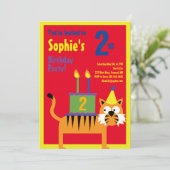 Invitations pour la fête d'anniversaire de Tiger A (Debout devant)